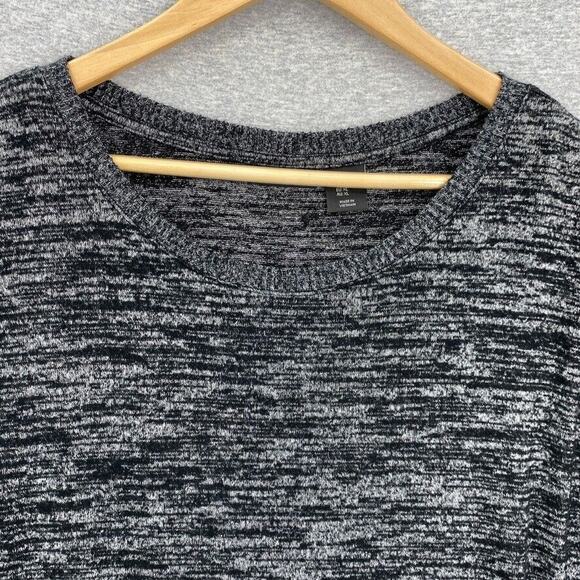 Tahari Sweater Womens XL Gray Long Sleeve Round Neck Back Insert Top Blouse - Picture 5 of 12